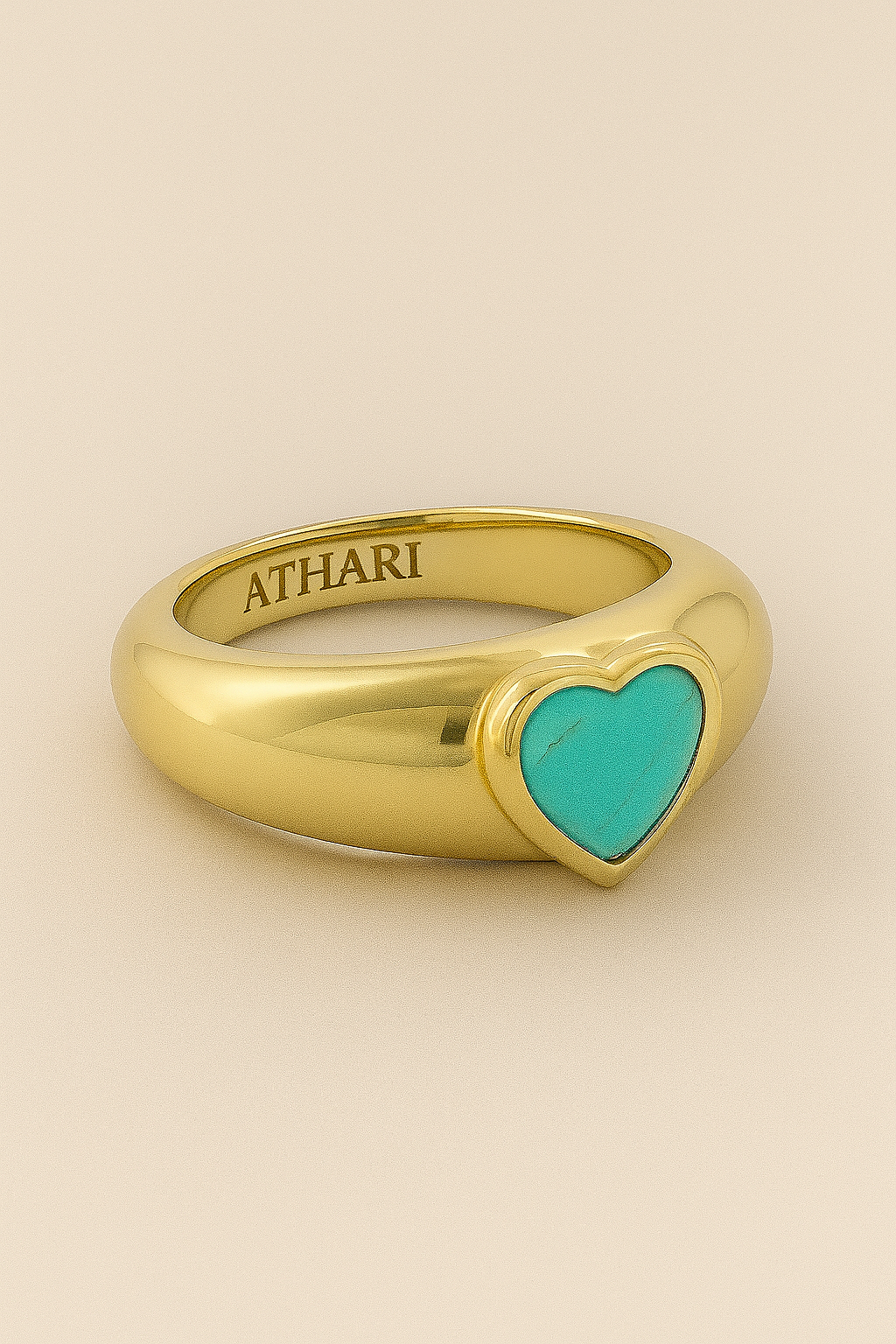 BIRTHSTONE HEART RING